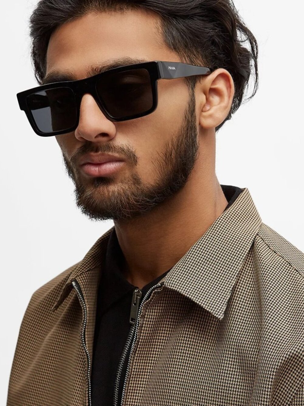 Prada PR19WS 1AB5S0 Rectangle Sunglasses – Black\Grey - Picture 5 of 10